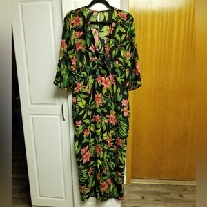 🍭Zara tropical print pantsuit romper